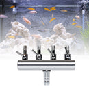 Stainless Steel Flow Splitter Distributor Aquarium Fish Tank Oxygen Inlet P