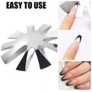 Almond Shape Pro 9 Size Easy French Smile Cut V Line Tips Manicure Edge Trimmer