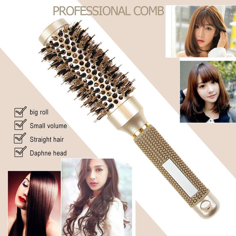 Pro Hair Dressing Brush Ceramic Iron Round Comb Magic Styling Combs (32mm) Newly