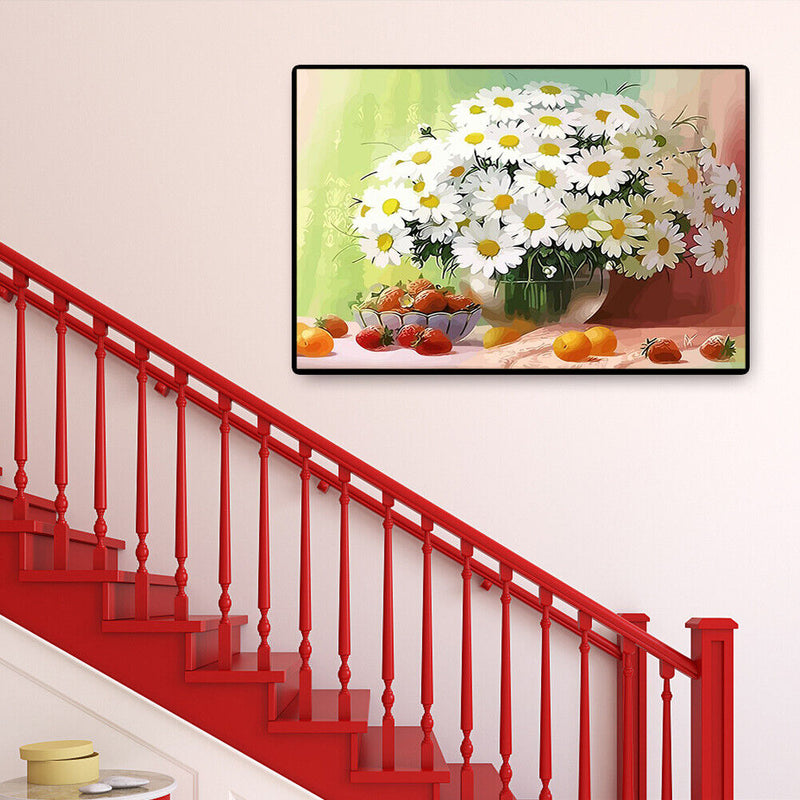 DIY Digital Painting By Numbers Flower Canvas Picture Wall Art Decoration Gift