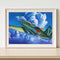 Oil Paint By Numbers Picture DIY Painting Airplane Abstract Handmade Gift for Ad