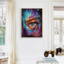 Home DIY Hand Painted Paint By Numbers Oil Canvas Pictures Starry Sky Eyes