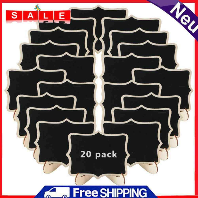 20pcs/Set Wooden Chalkboard Mini Wedding Party Table Number Message Blackboard