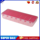 Large Travel Pill Cases Portable 7-Day Medicine Box Tablet Container(Red)