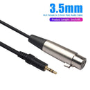 XLR 3Pin Female Balance Jack to 3.5mm 1/8 TRS Stereo Male Audio Adapter Cable