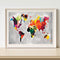 World Map Oil Painting By Numbers Canvas Wall Drawing Kits DIY Home Decor