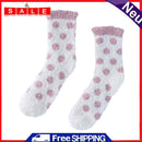 Autumn Winter Women Coral Fleece Spot Socks Warm Plush Middle Tube Sleeping Sock