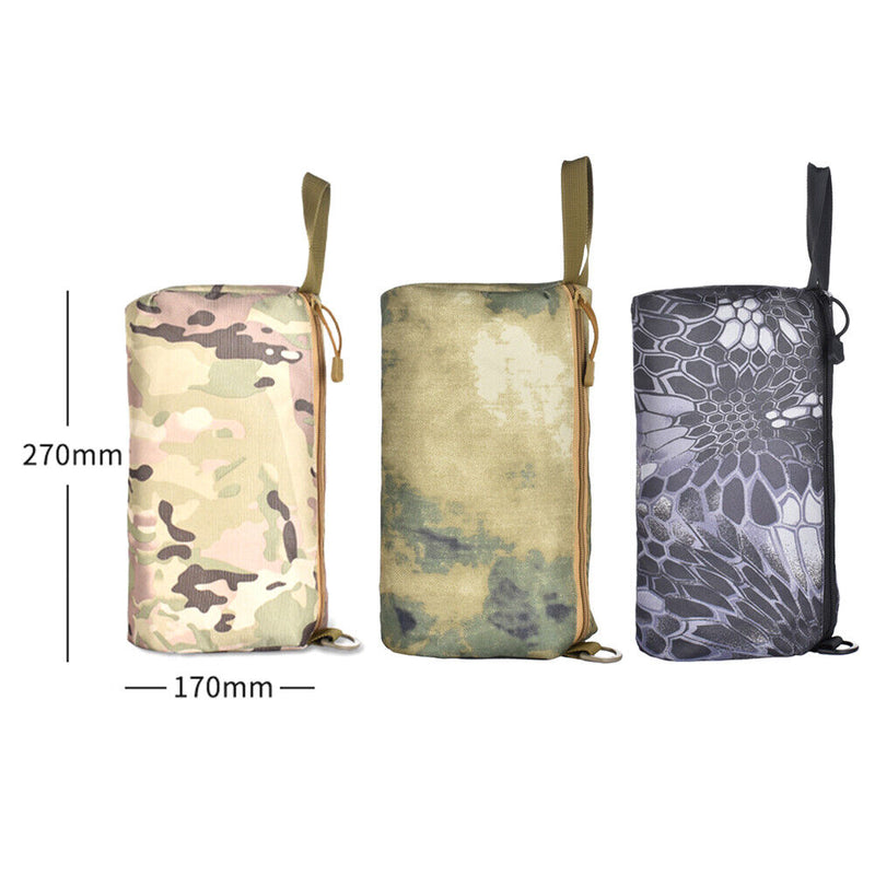 Outdoor Camping Molle Wallet Pouch Travel Oxford Cloth Storage Zipper Coin Pu