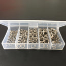 Powlance Stainless Steel Fishing Split Rings, 200-Count