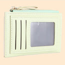 Women Wallet PU Solid Card Holder Money Bag Multi-slot Mini Purse (Green)
