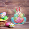 5D Diamond Painting Ornament DIY Easter Rhinestone Mosaic Craft Kit Home Deco