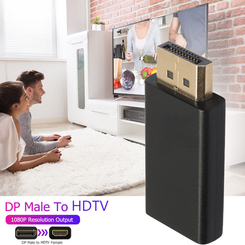 DP Male to HDMI Female Cable Adapter 1080P Converter for PC HDTV Display Laptop