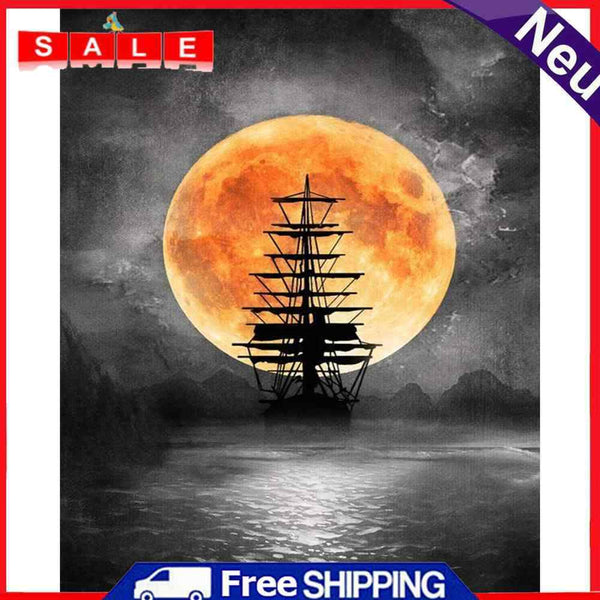 Sea Sailing Frameless Picture Oil Paint By Numbers Hand Painted Picture Kit