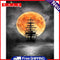 Sea Sailing Frameless Picture Oil Paint By Numbers Hand Painted Picture Kit