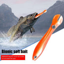 5pcs Artificial Soft Loach Fishing Lures + 5pcs Barbed Jig Hooks (Orange) Newly