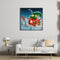 Hand Painted on Canvas DIY Christmas Cottage Oil Paint By Numbers Drawing Kit