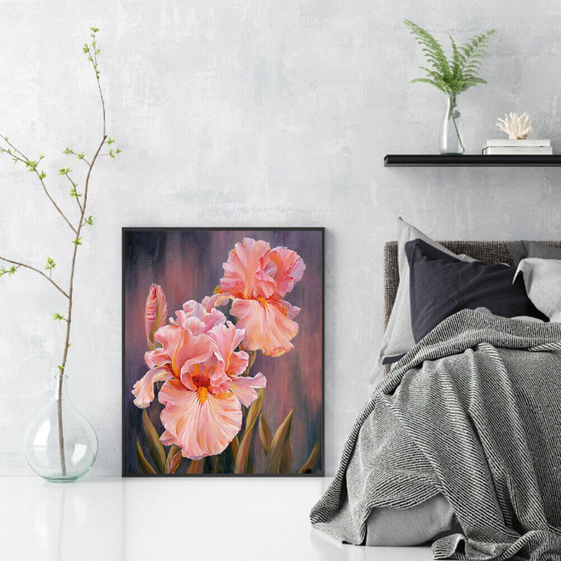 Iris Oil Paint By Numbers Kits DIY Handpainted on Canvas Wall Art Gifts Unframed