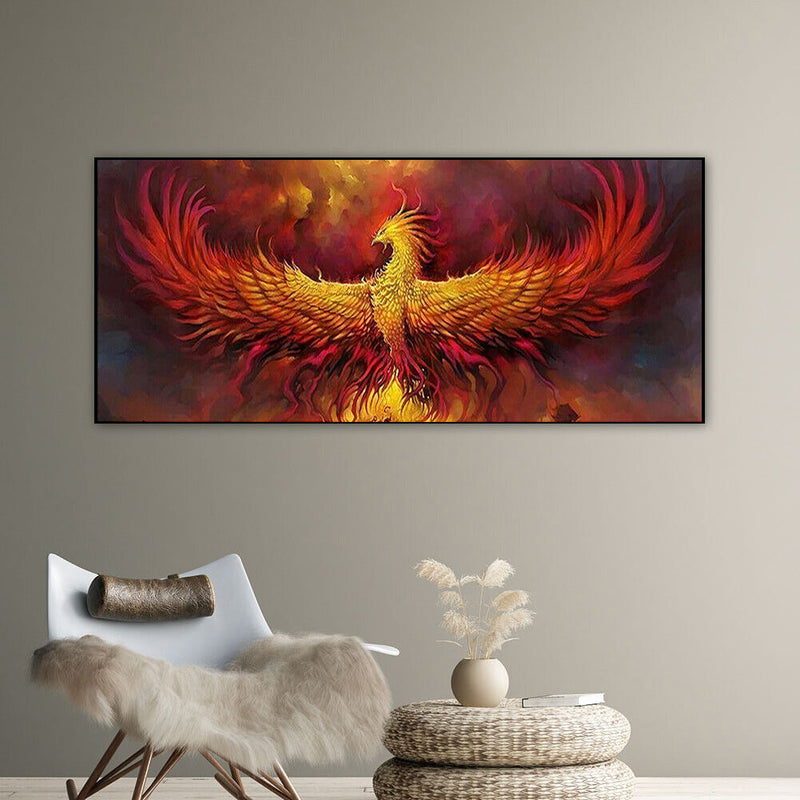 Flaming Phenix Oil Paint By Numbers Kits Canvas Picture DIY Home Decoration Gift