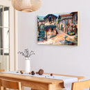 Handpainted DIY Beautiful Town Oil Paint by Numbers Kit Pictures Wall Craft