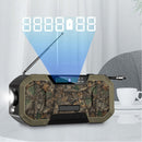 Multifunctional Portable Speaker Hand Crank Solar Radio AM/FM (Army Green)