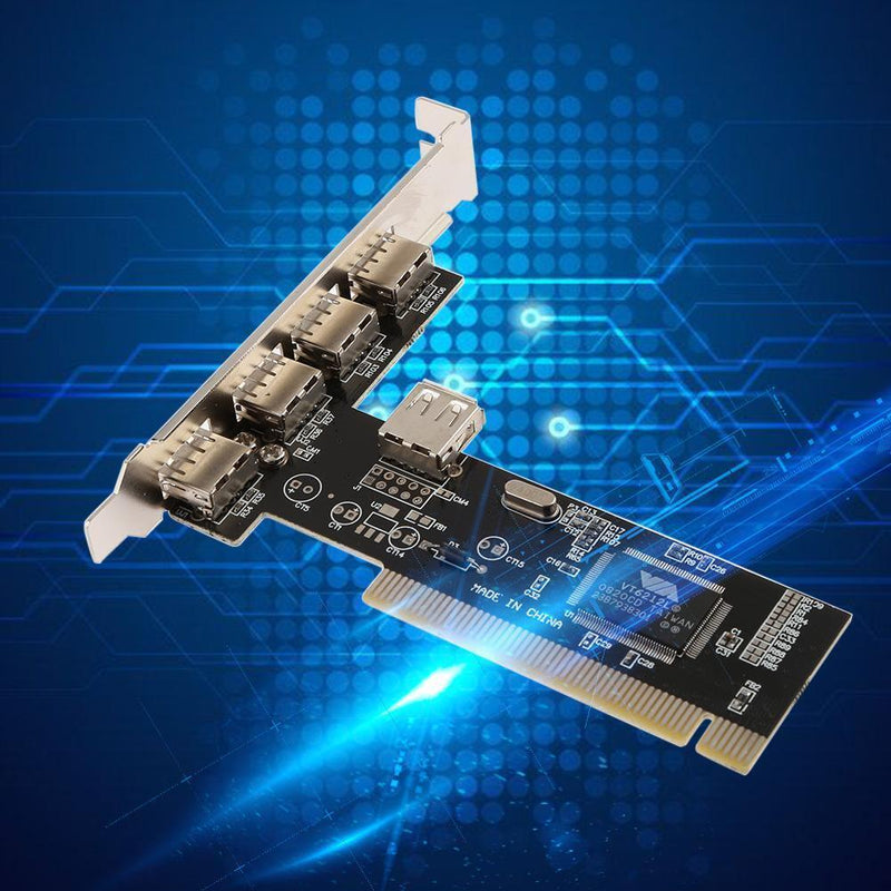 PC 4 Ports PCI to USB 2.0 HUB Riser PCI Expansion Card Adapter Converters Newly