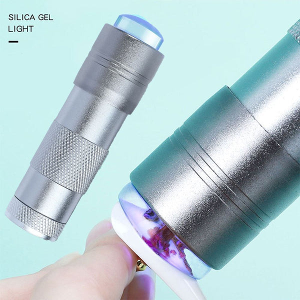 with Flat Silicone Head UV Led Portable Mini UV Light Presser Nail Presser Lamp