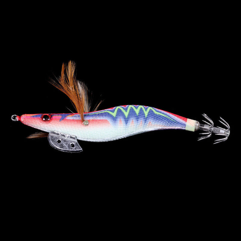 10pcs LED Luminous Shrimp Night Fishing Squid Hook Jigs Lure Octopus Fish Tackle