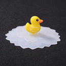 Silicone Cup Cover Dustproof Reusable Heat-resist Transparent Lids (Duck)