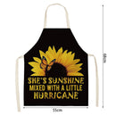 Sunflower Print Kitchen Aprons Bibs Women Men Cooking Dinner Restaurant Apron