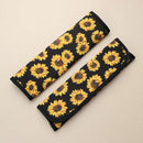 Universal Car Seat Belt Pads Backpack Straps Sunflower Shoulder Seat Belt Cover