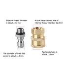 Pressure washer 1/4 quick connector + M14x1.5 mm brass connector for nozzle
