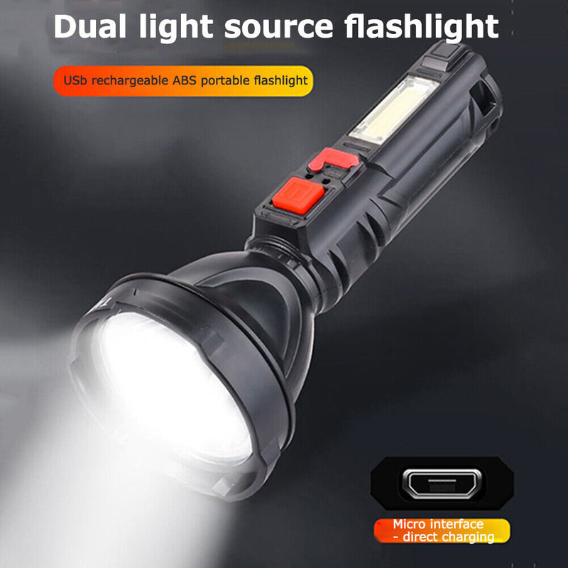 COB LED Powerful Working Torch Lamp Outdoor Fishing Camping Flashlight