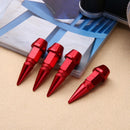 4pcs Aluminum Spike Shaped Car Bike Tire Valve Stem Dustproof Caps Covers 2