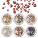 6pcs/bag Nail Crystal Rhinestones Glitter Small Irregular Beads DIY Nail Stic