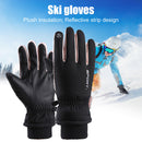 Windproof Ski Gloves Waterproof Anti-Skid Moto Cycling Gloves (Black Pink) Newly