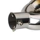 Bent Dual Exhaust Tip Rolled Edge Slant Cut 2.5 inch ID Inlet (Burnt Blue) Newly