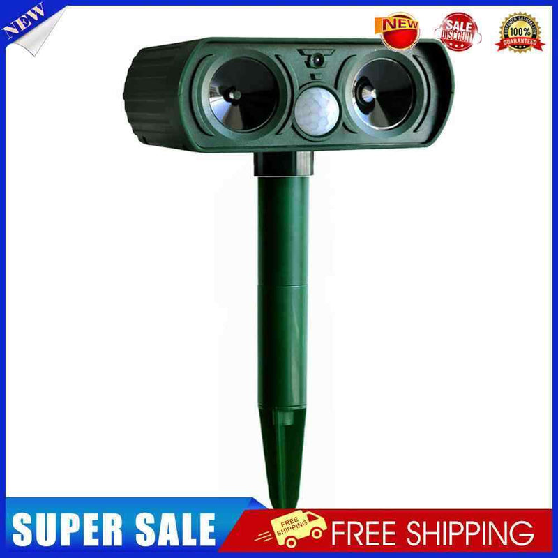 Ultrasonic Animal Chaser Repeller Repellent Cat Dog Fox Deterrent