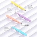 Eyebrow Tweezers with Leather Case for Women Beauty Makeup Cosmetic Tool Gifts