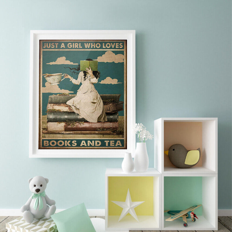#A Retro Girl Poster Oil Paint By Numbers Kit DIY Frameless Drawing Picture fo