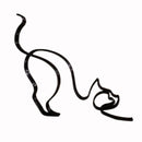 Art Cat Decoration Cat Sculpture Art Sculpture Abstract Line Ornament