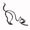 Art Cat Decoration Cat Sculpture Art Sculpture Abstract Line Ornament