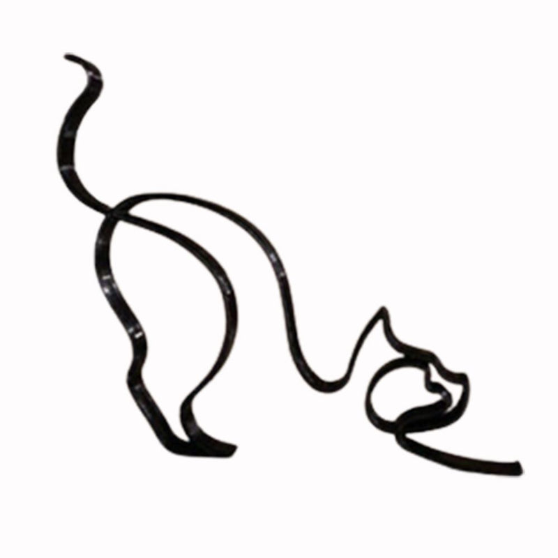 Art Cat Decoration Cat Sculpture Art Sculpture Abstract Line Ornament