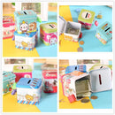Metal Cute Gifts Square Saving Cash Coin Piggy Bank Cartoon Money Boxes