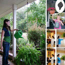 2X Retractable Pulley Hanging Basket Pull Down Hanger Garden Baskets Pot Newly