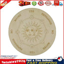 Wooden Divination Pendulum Board w/ Stars Moon Carved Coaster (Green 15cm) Newly