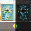 5D DIY Cross Luminous Diamond Painting Full Round Drill Home Decoration Gifts