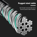 5-Digit Bike Combination Locks Scooter Wire Lock (Black+Yellow 17.2x400mm) Newly