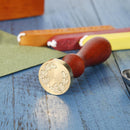 Retro Plant Pattern Wax Seal Stamps Wooden Handle Sealing Wax DIY Craft Gifts