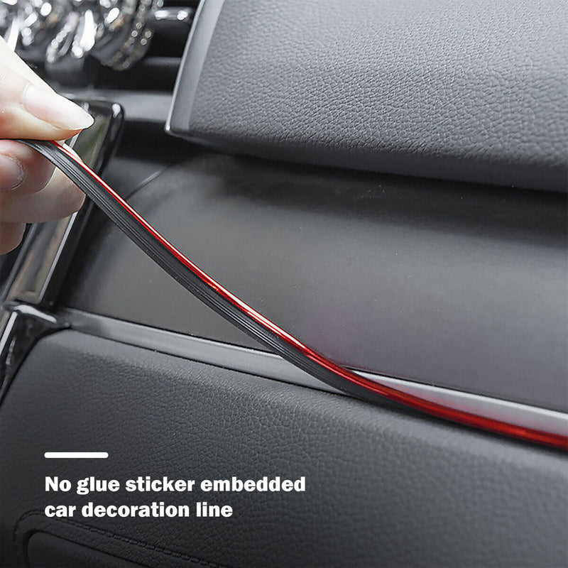 Car Interior Moulding Trim 16ft(5m) Flexible Automobile Line Strip (Red) Newly