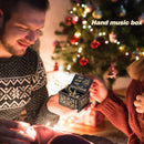 You Are My Sunshine Wooden Carved Hand Cranked Music Box Ornaments (Black) Newly